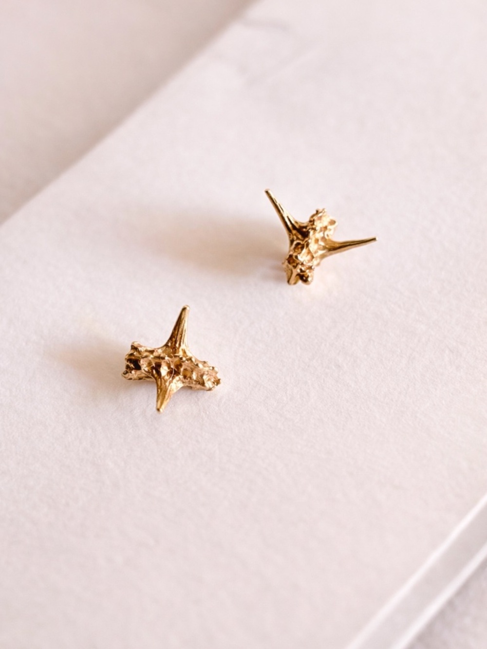 14k Solid Gold Goat Head Earrings